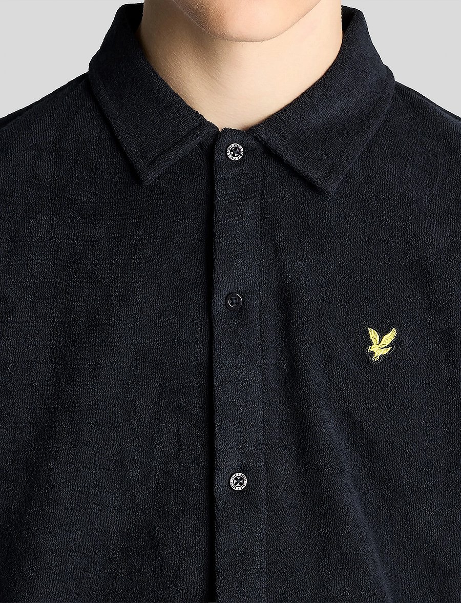 Lyle & Scott - SS Towelling Shirt - krekli ar īsām piedurknēm - z271 dark navy - 4