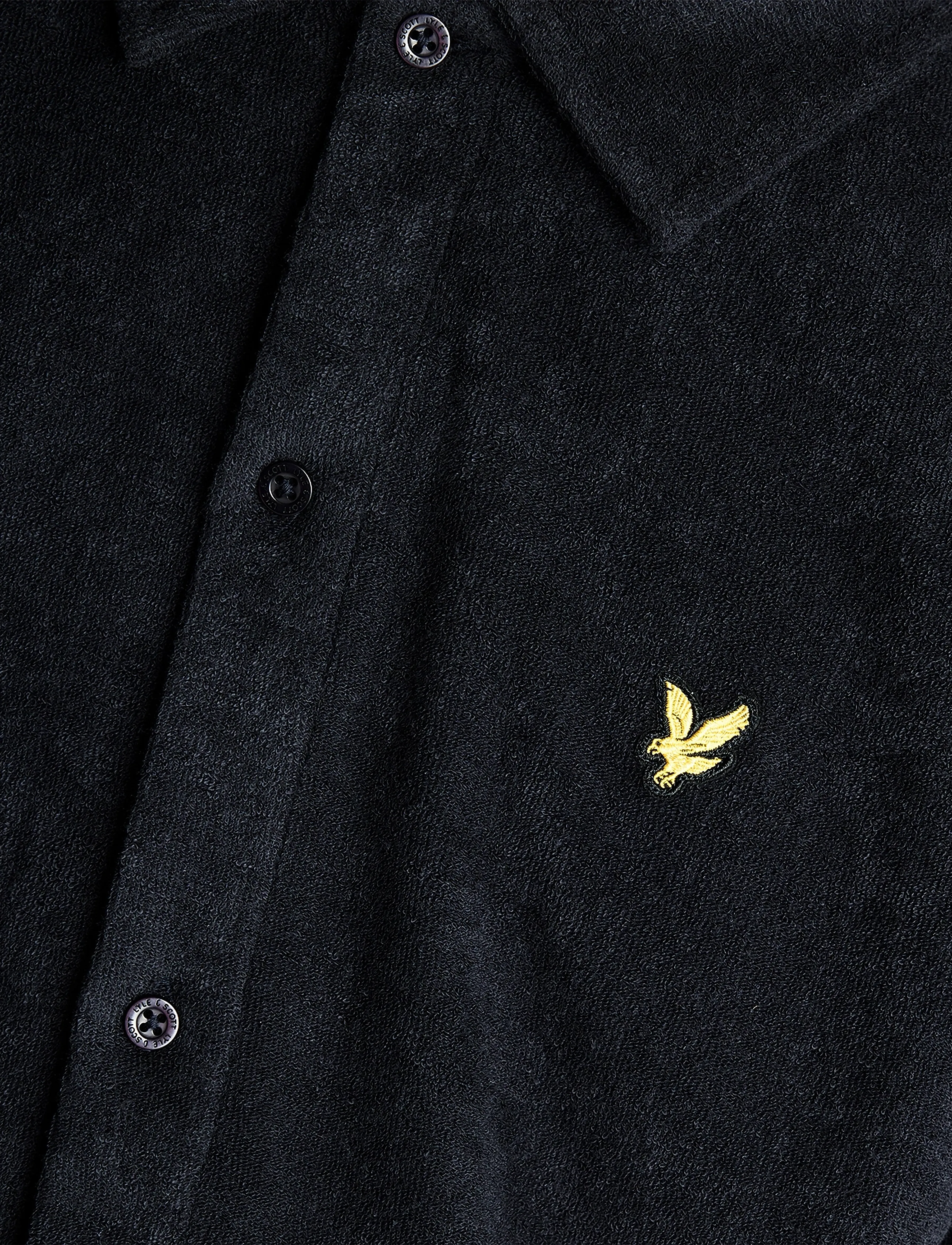 Lyle & Scott - SS Towelling Shirt - short-sleeved shirts - z271 dark navy - 5