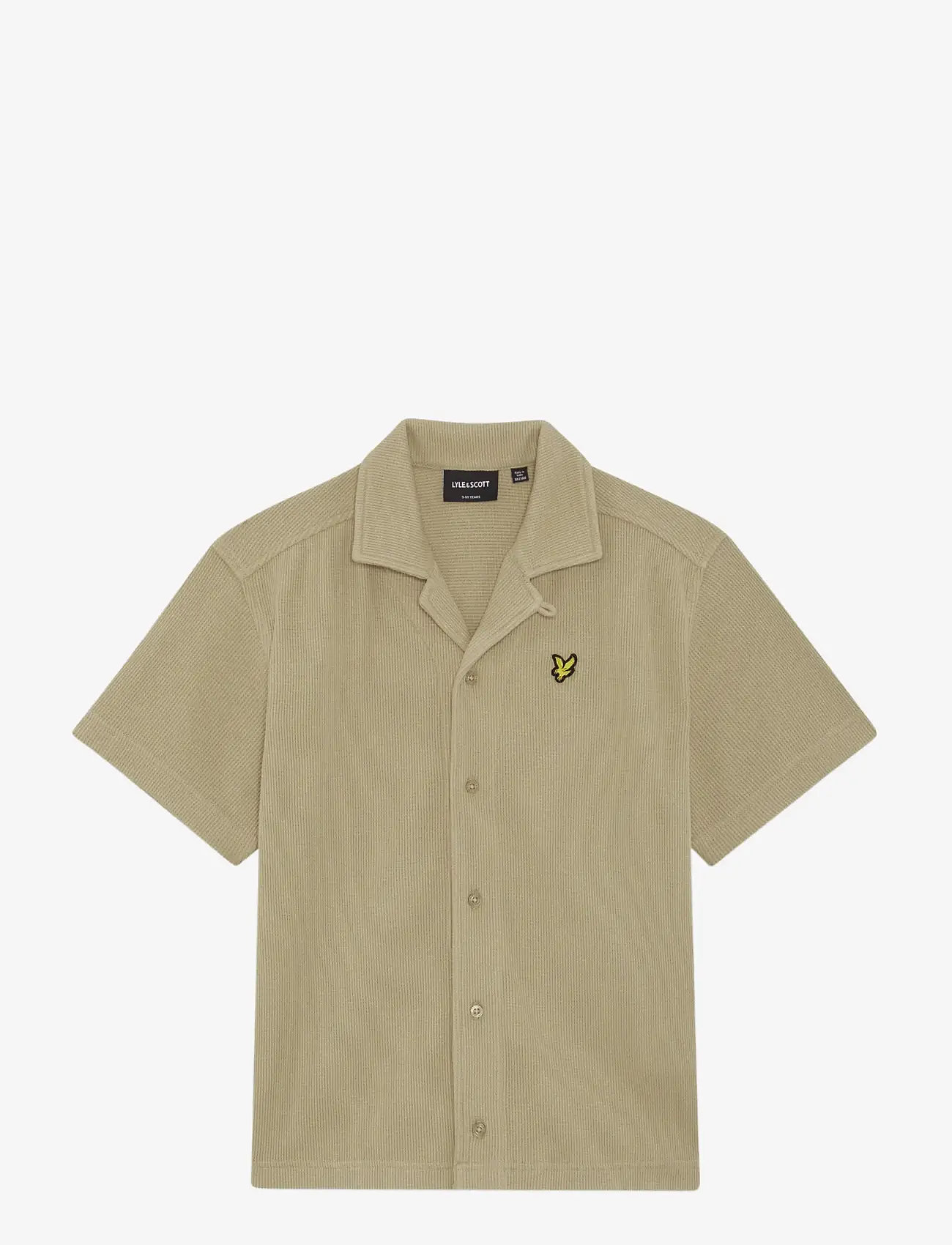 Lyle & Scott - SS Waffle Shirt - lühikeste varrukatega särgid - x37 dark sand - 0