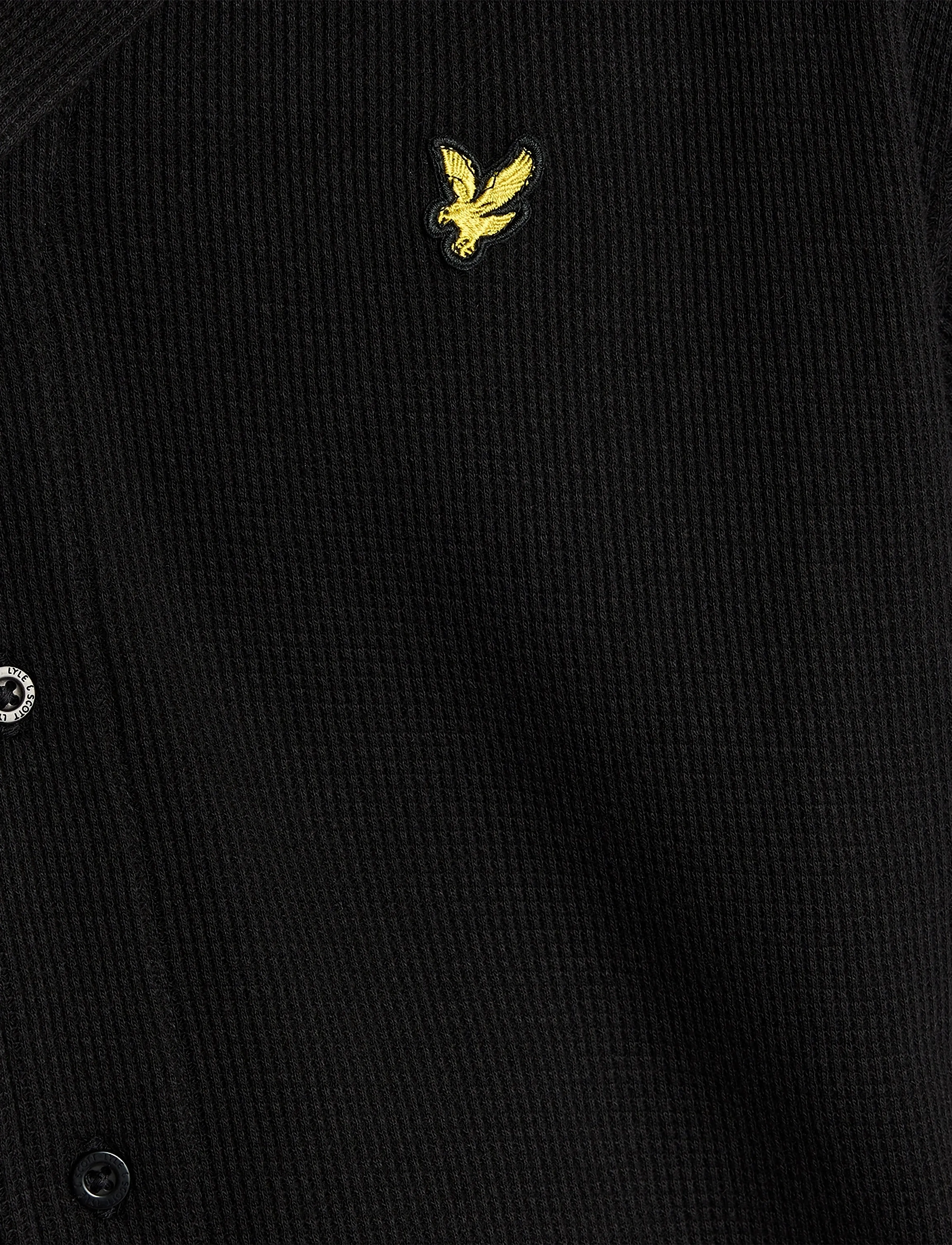 Lyle & Scott - SS Waffle Shirt - lühikeste varrukatega särgid - z865 jet black - 5