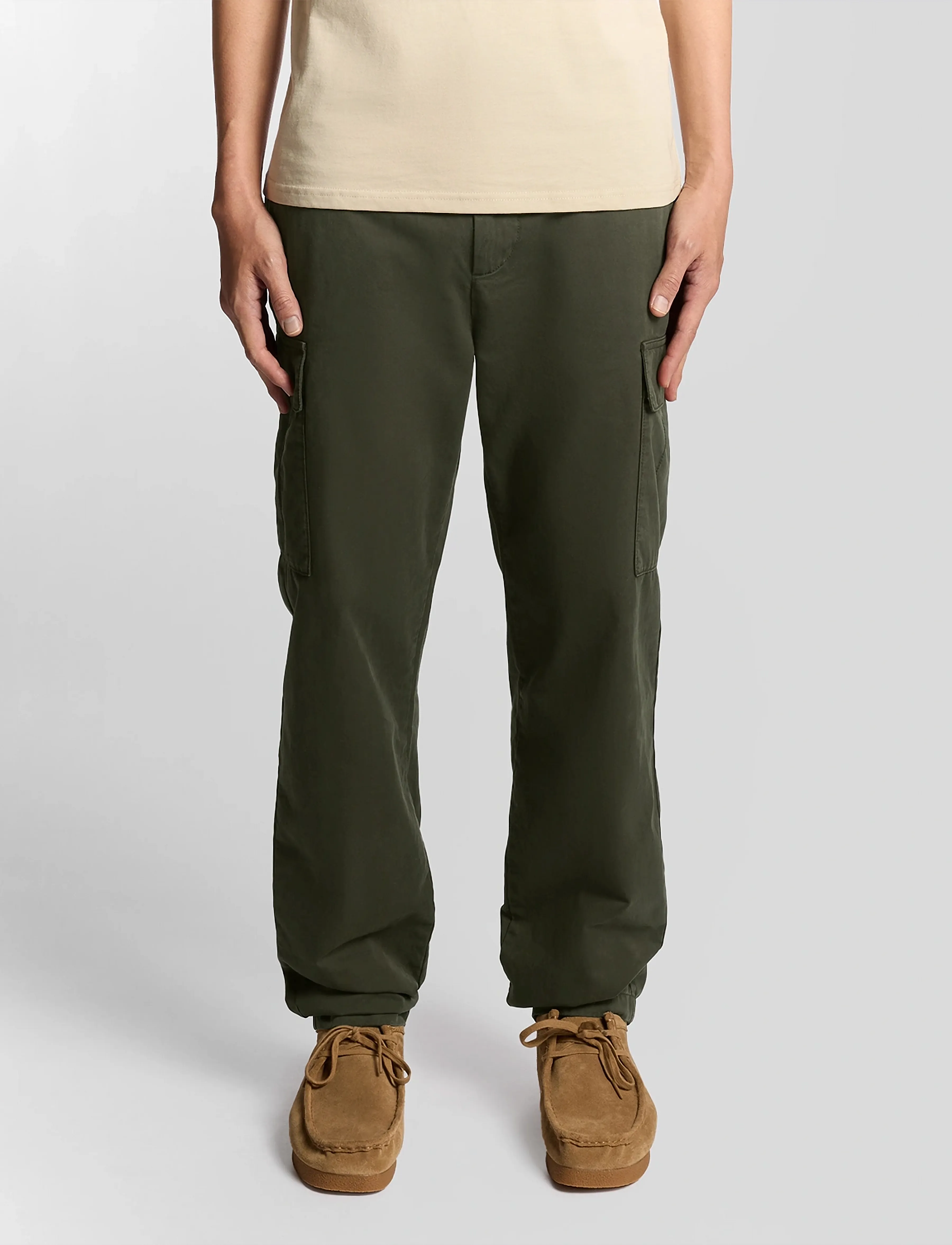 Lyle & Scott Cargo Pocket Trouser, W32L34, Trousers, Khakigrün - Pants, Männerswear