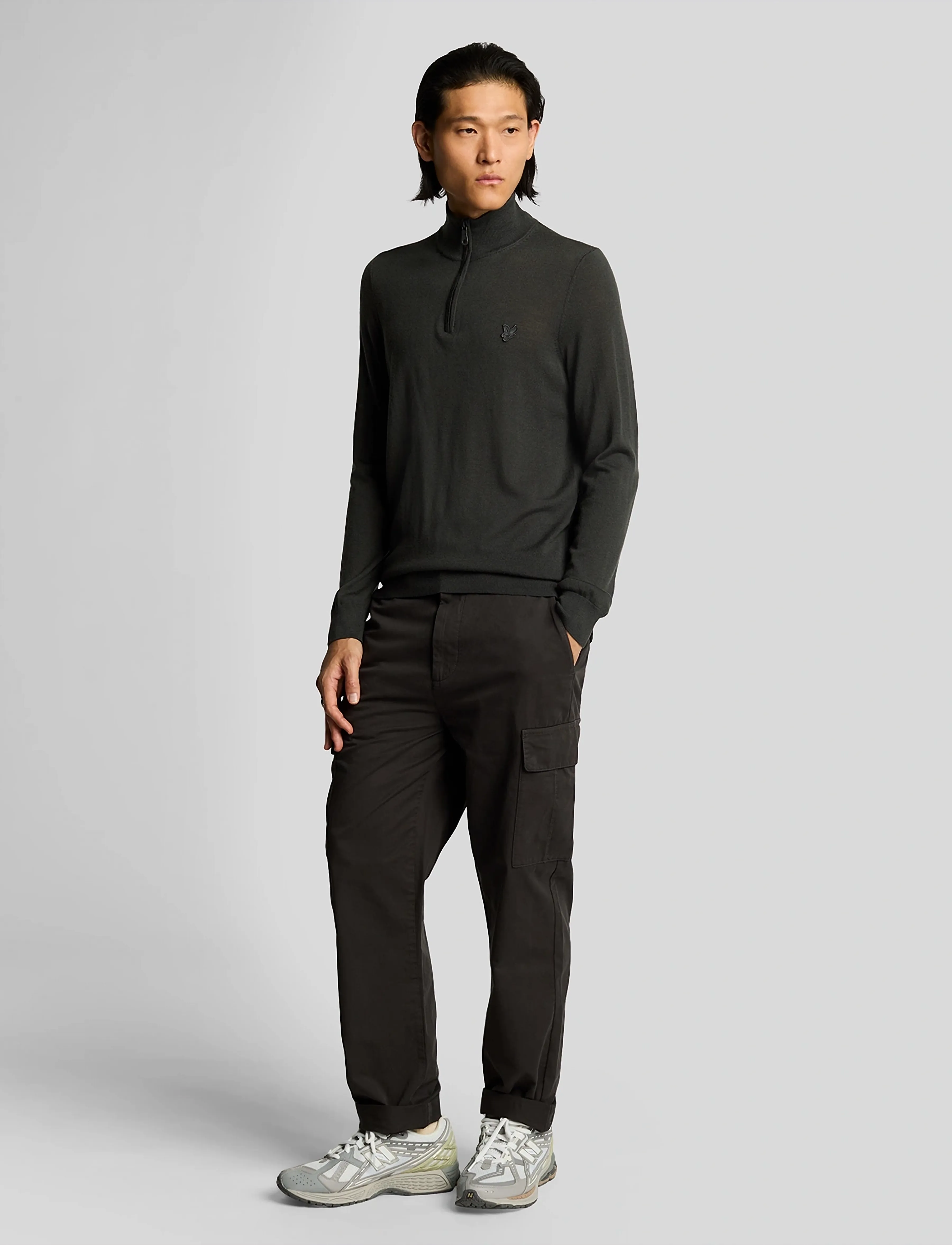 Lyle & Scott Cargo Pocket Trouser, W30L34, Trousers, Grau - Pants, Männerswear