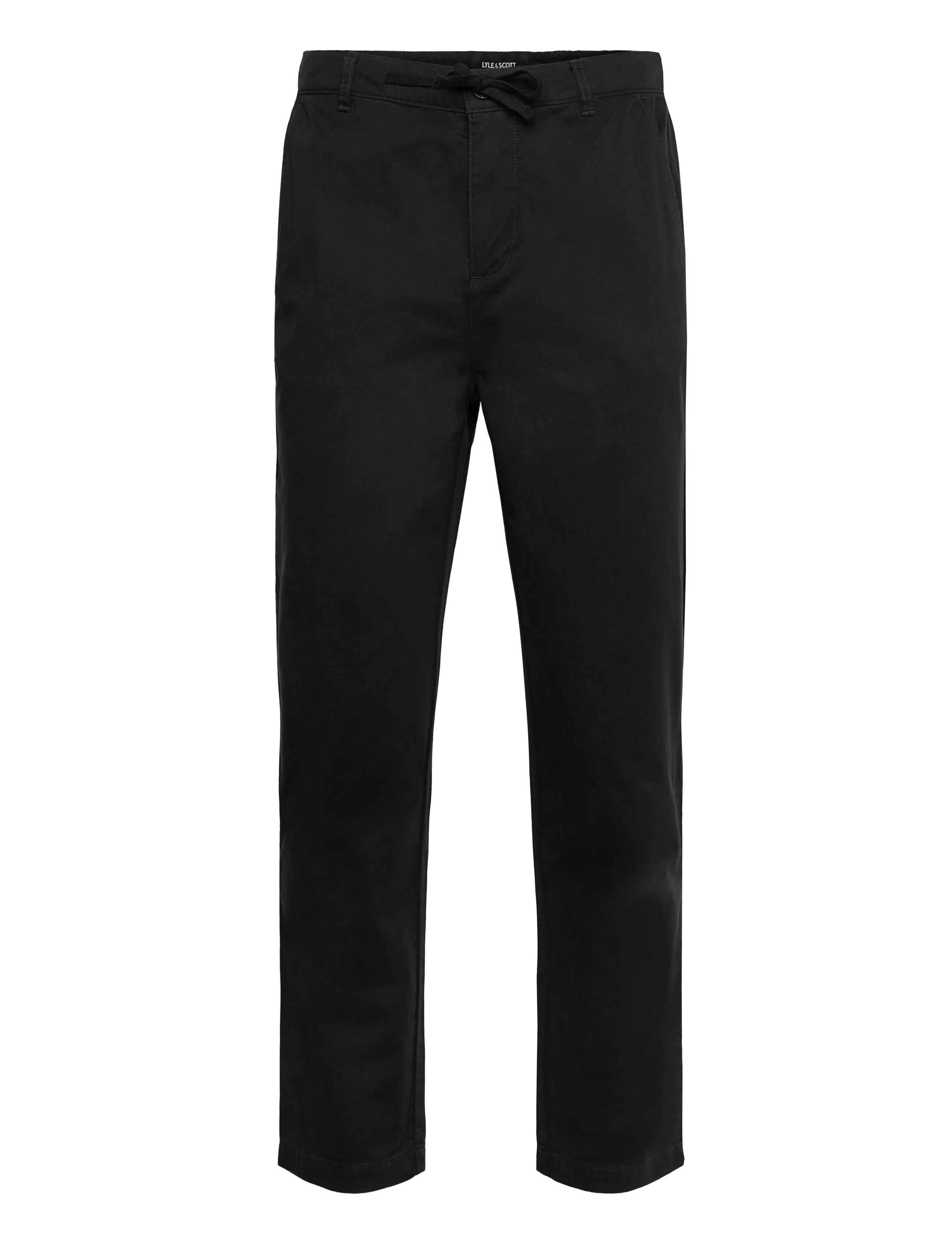 Lyle & Scott Drawstring Tapered Chino - Bukser - Z865 JET BLACK / black