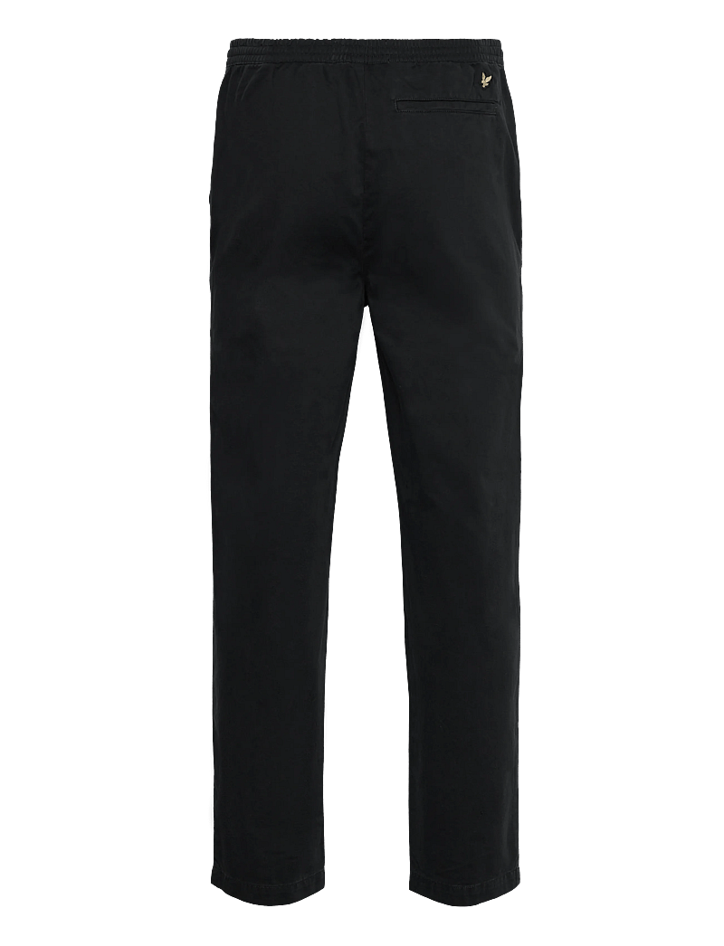 Lyle & Scott - Drawstring Tapered Chino - chinos - z865 jet black - 1