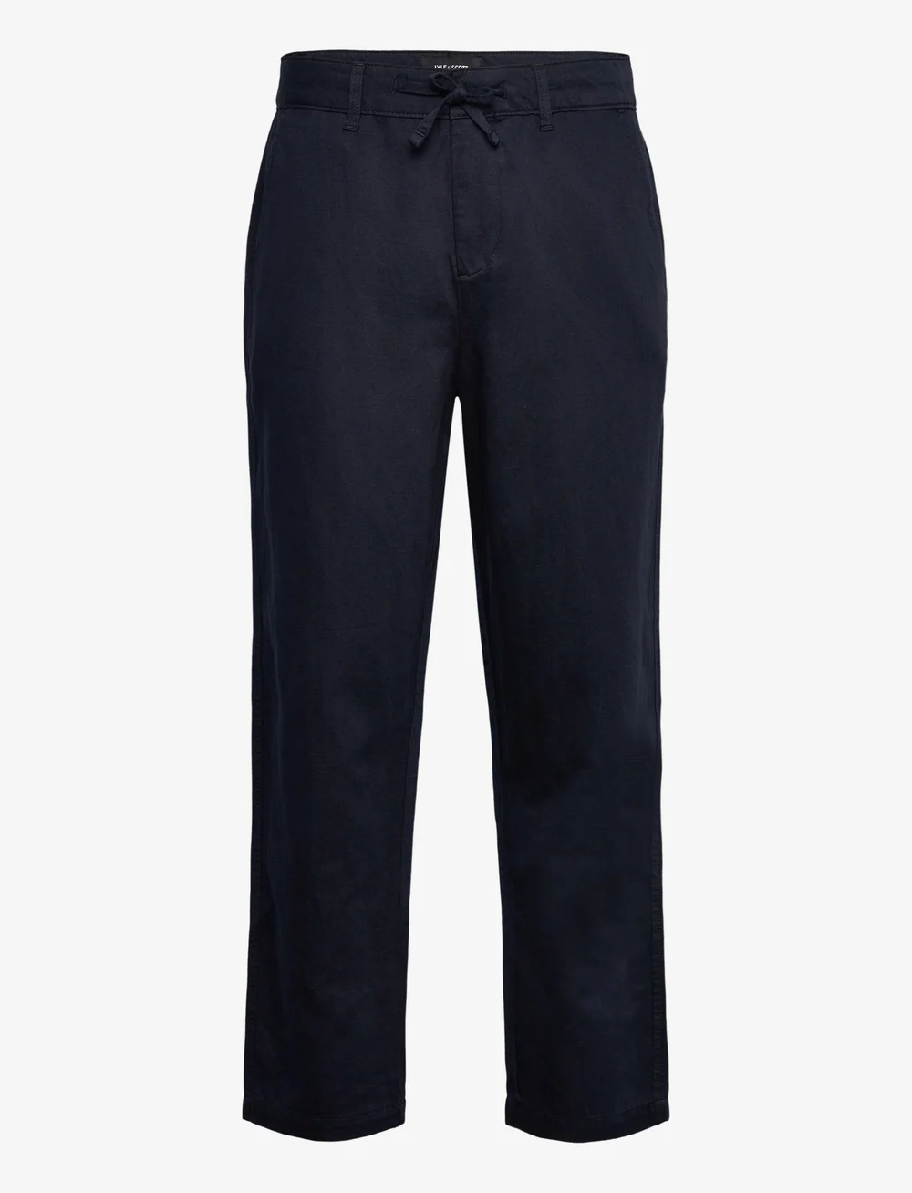 Lyle & Scott - Linen Blend Drawstring Trouser - linen trousers - z271 dark navy - 1
