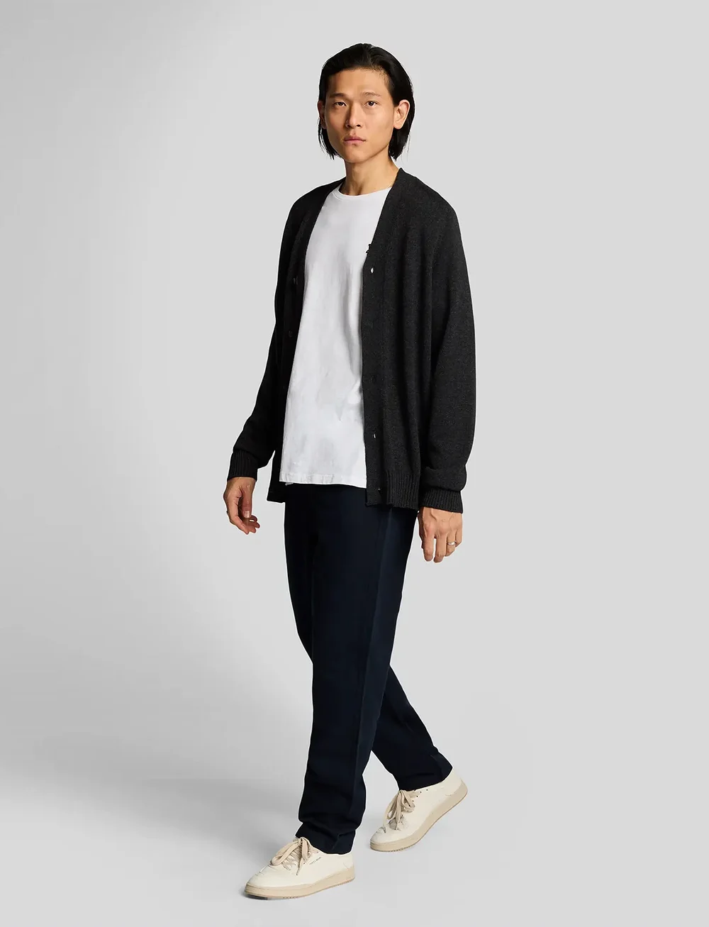 Lyle & Scott - Linen Blend Drawstring Trouser - linen trousers - z271 dark navy - 3