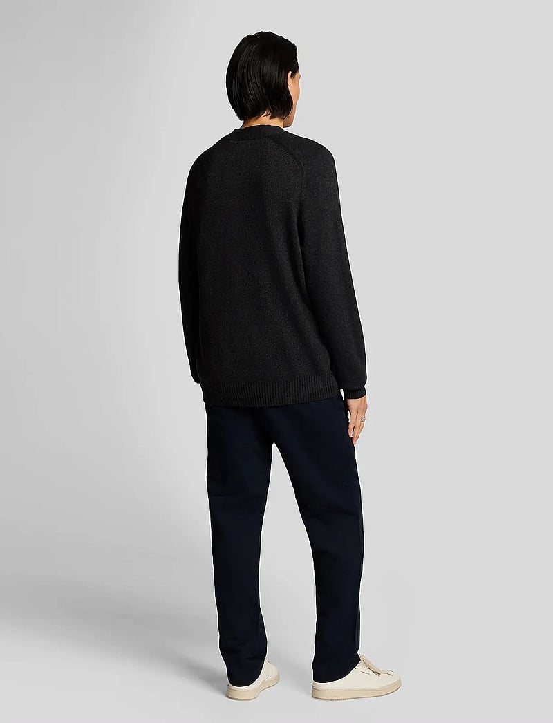 Lyle & Scott - Linen Blend Drawstring Trouser - linased püksid - z271 dark navy - 4