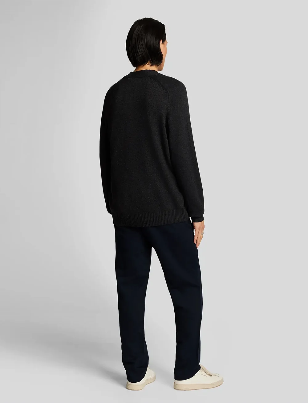 Lyle & Scott - Linen Blend Drawstring Trouser - linen trousers - z271 dark navy - 4