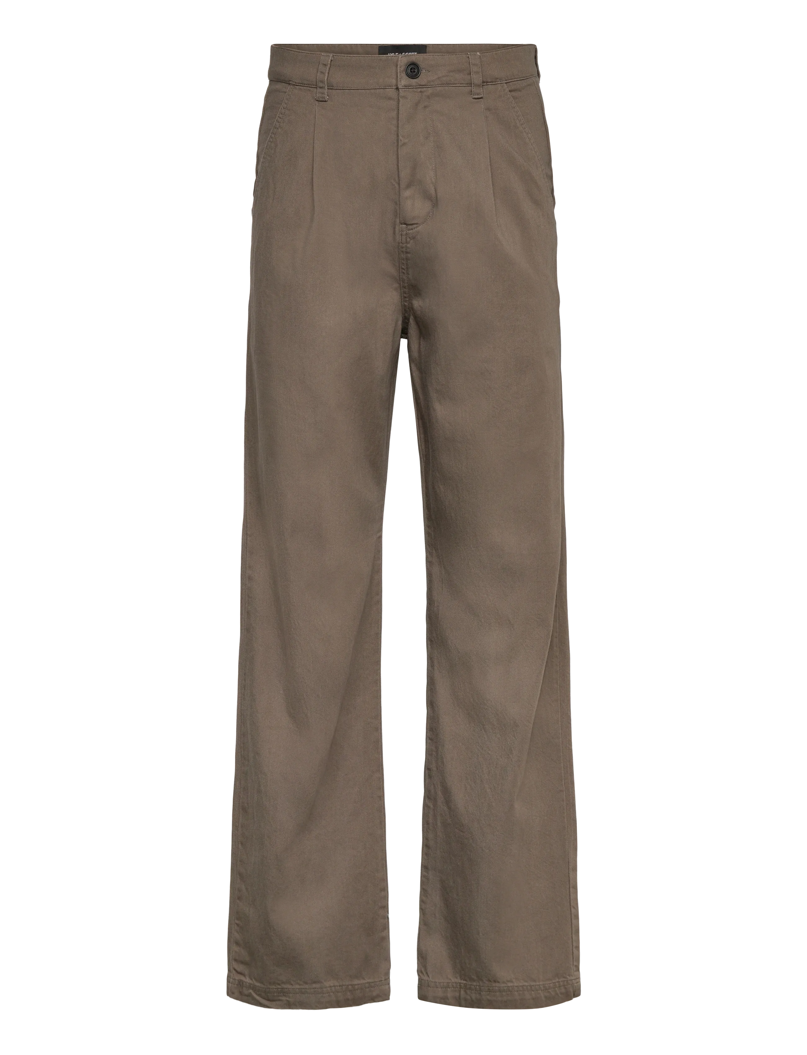 Lyle & Scott Enzyme Wash Pleated Trouser - Deals - X569 KHAKI ASH / brown