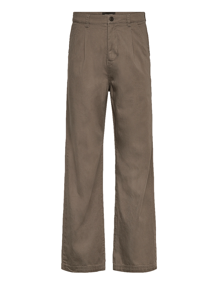 Lyle & Scott - Enzyme Wash Pleated Trouser - freizeithosen - x569 khaki ash - 0