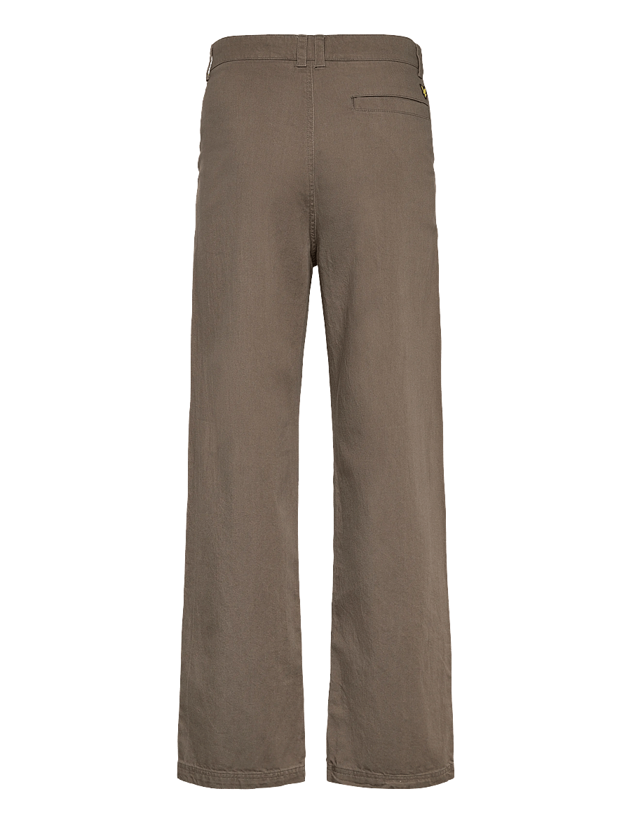 Lyle & Scott - Enzyme Wash Pleated Trouser - freizeithosen - x569 khaki ash - 1