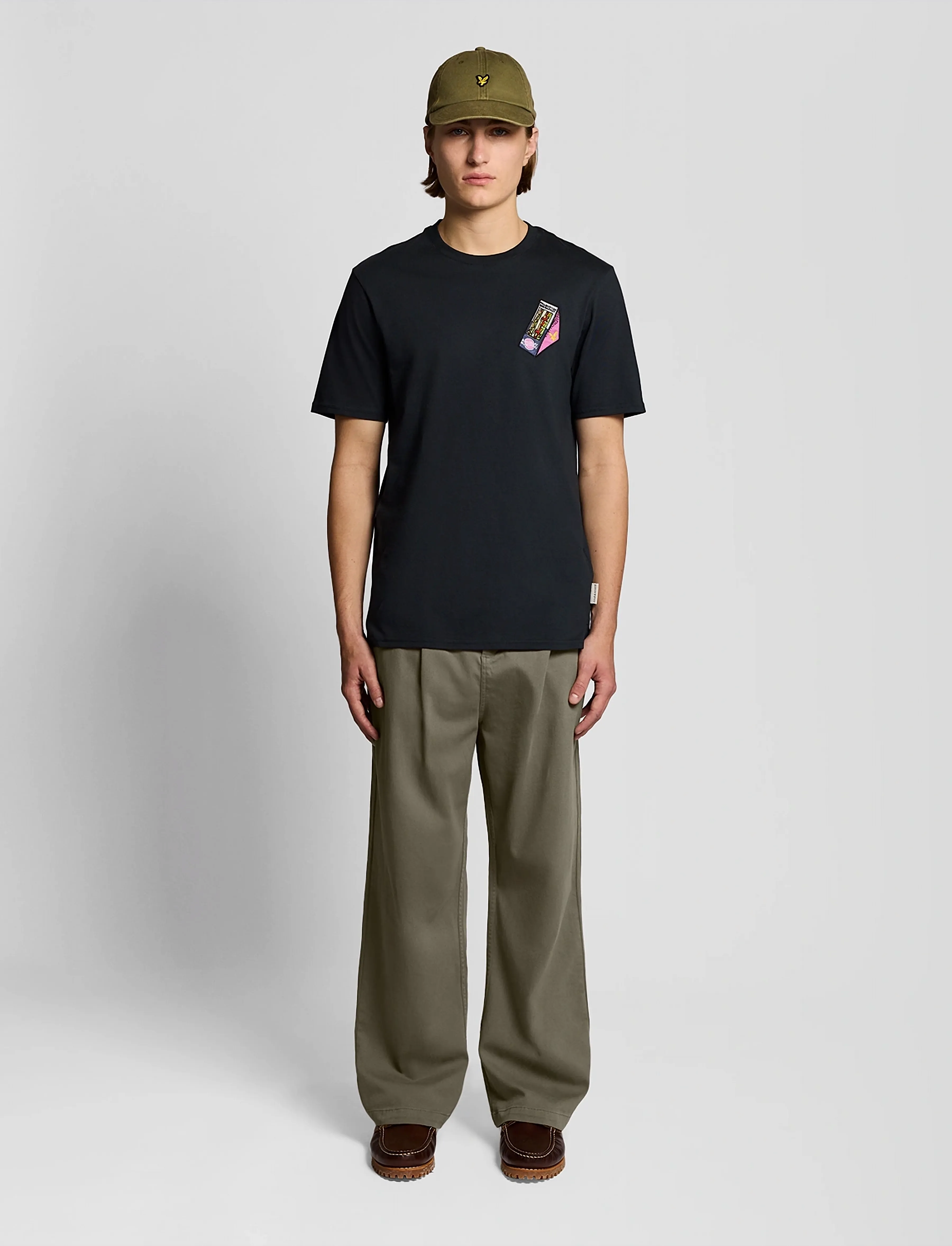 Lyle & Scott - Enzyme Wash Pleated Trouser - casual byxor - x569 khaki ash - 4