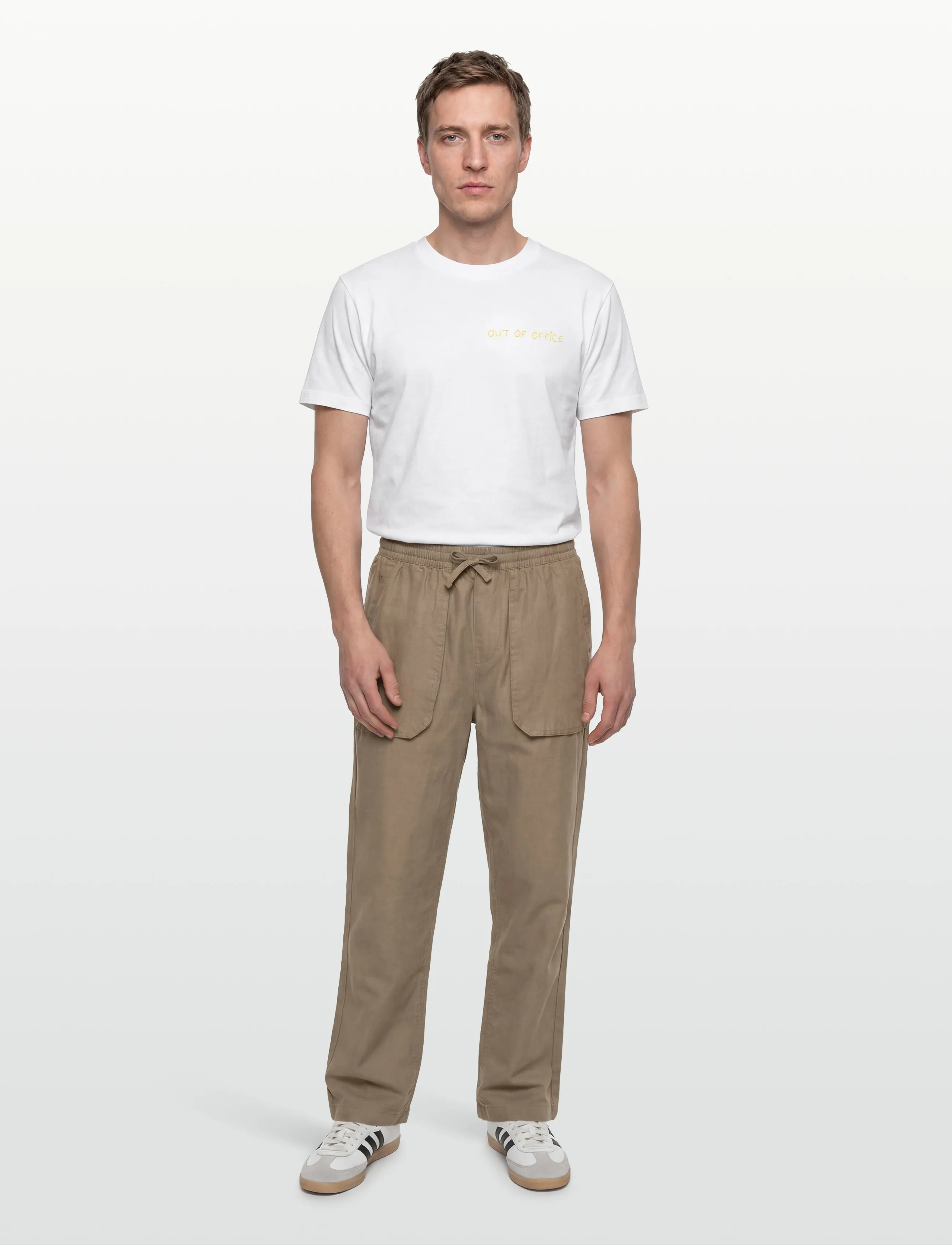 Lyle & Scott Linen Trousers, L, Beige, Bukser > Bukser I Hør, Herre