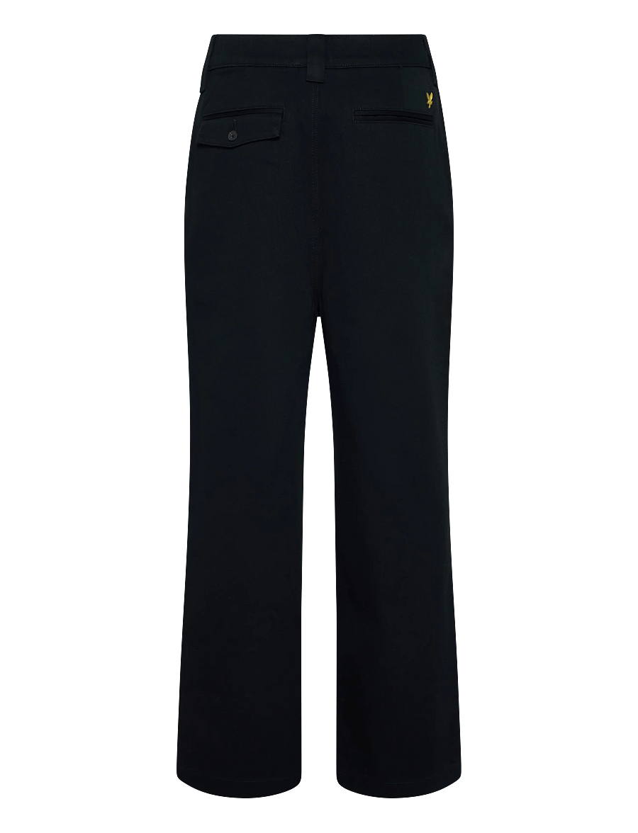 Lyle & Scott - Straight Leg Work Pants - vabaajapüksid - jet black - 1