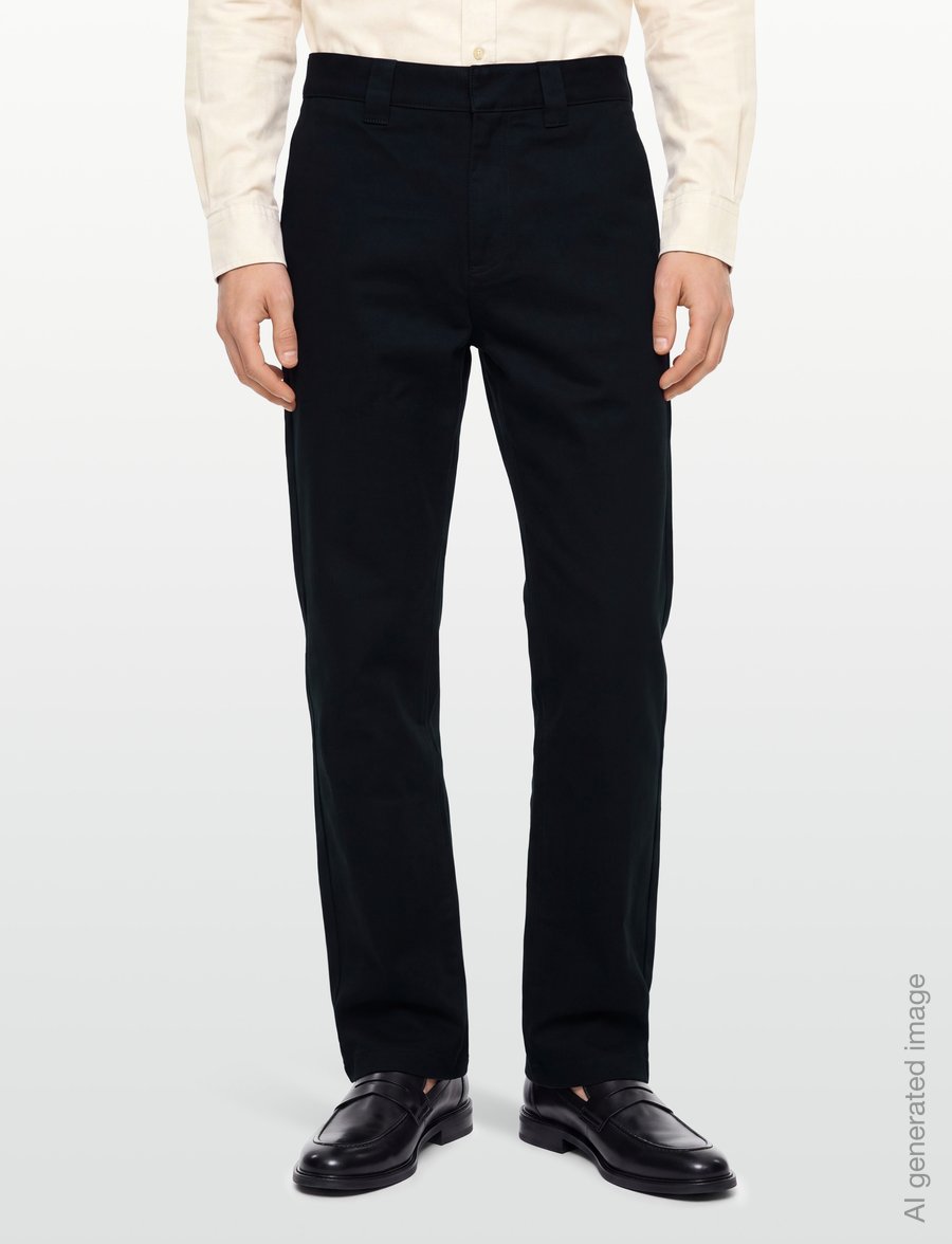 Lyle & Scott - Straight Leg Work Pants - freizeithosen - jet black - 3