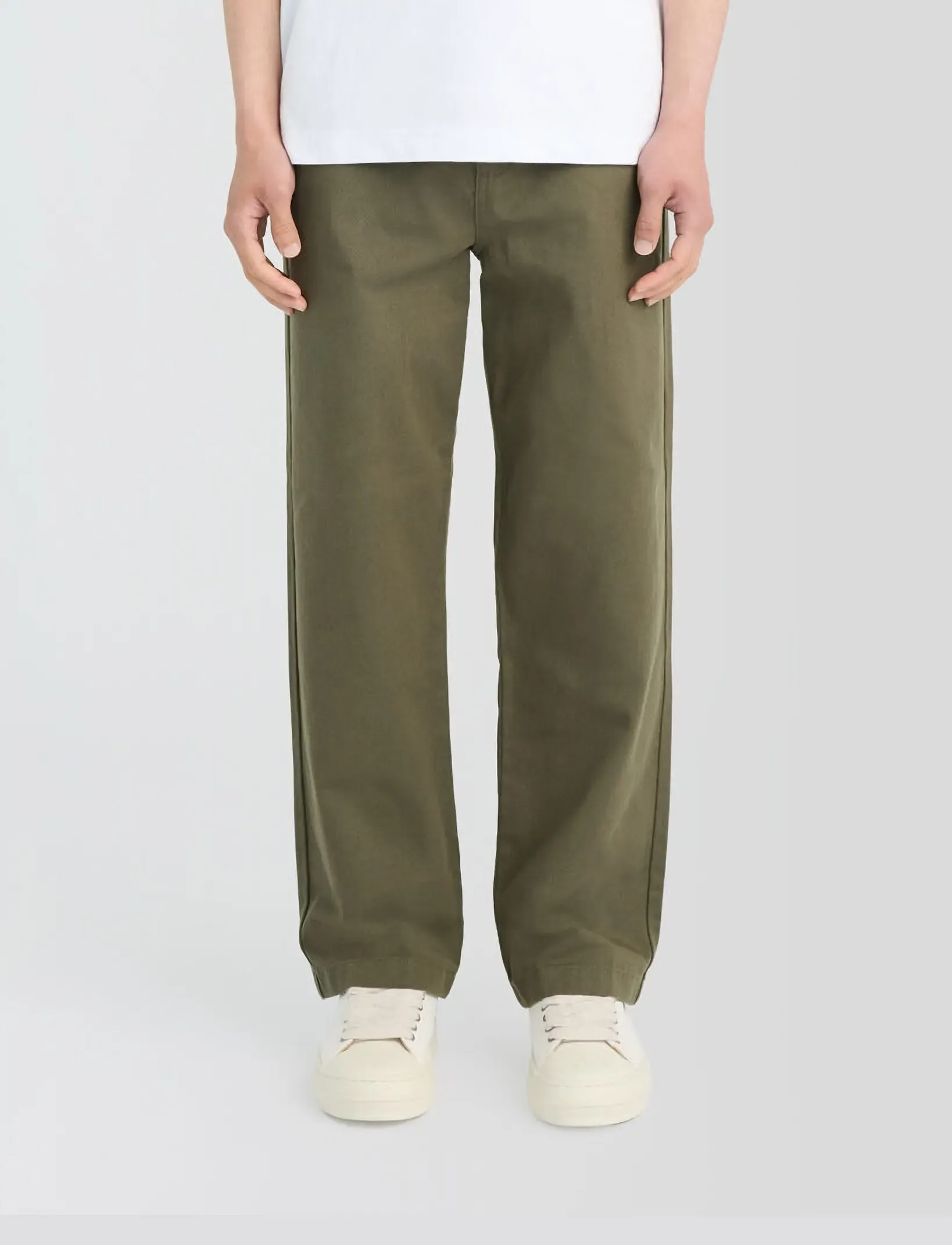 Lyle & Scott Straight Leg Work Pants - Casual byxor - TRUE OLIVE / khaki/green