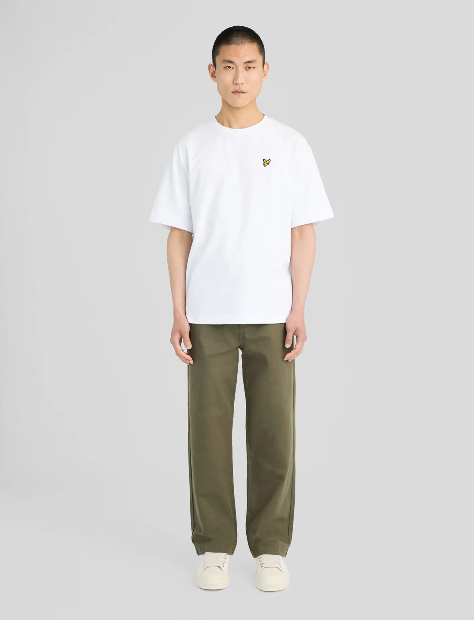 Lyle & Scott - Straight Leg Work Pants - casual trousers - true olive - 4