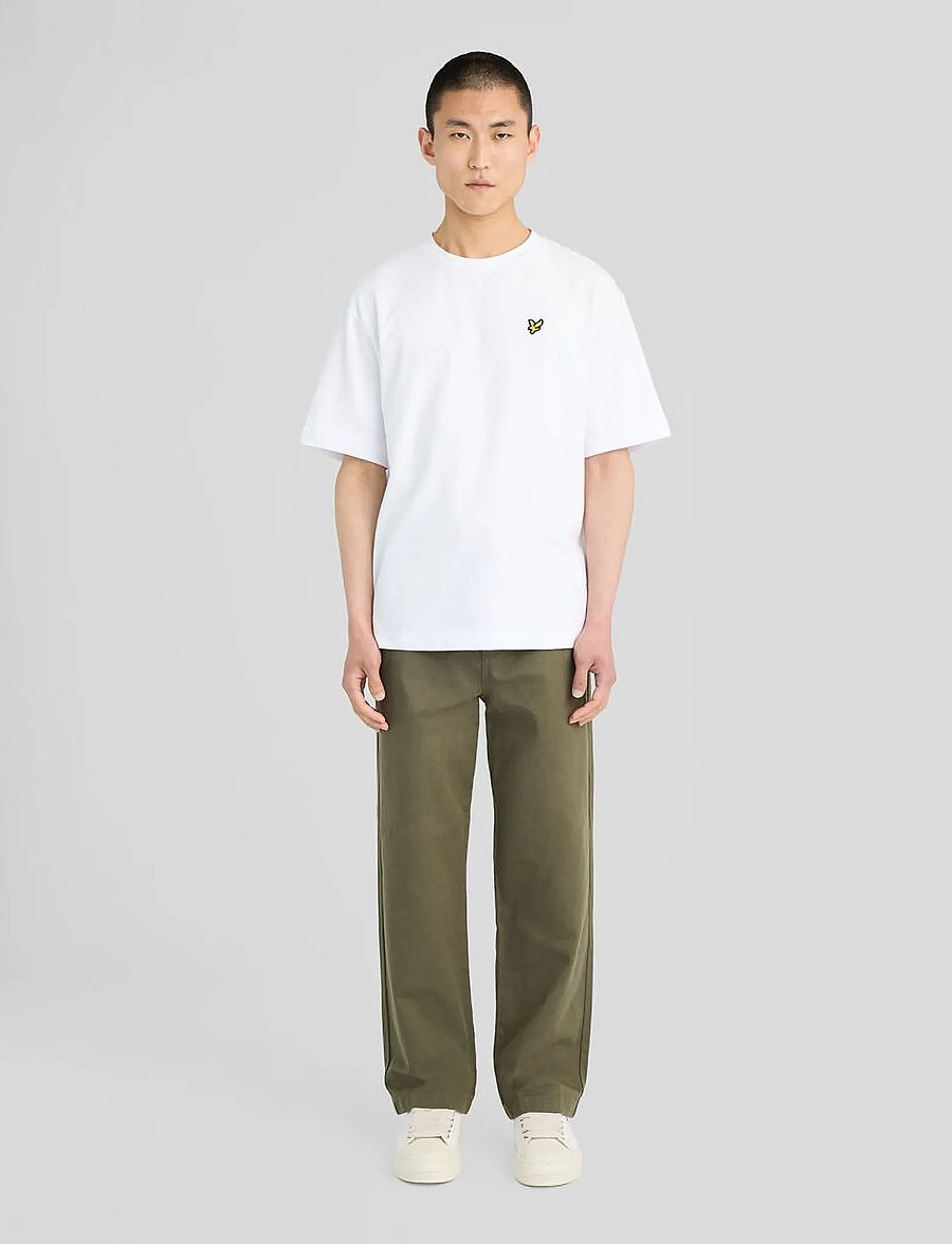 Lyle & Scott - Straight Leg Work Pants - casual trousers - true olive - 4