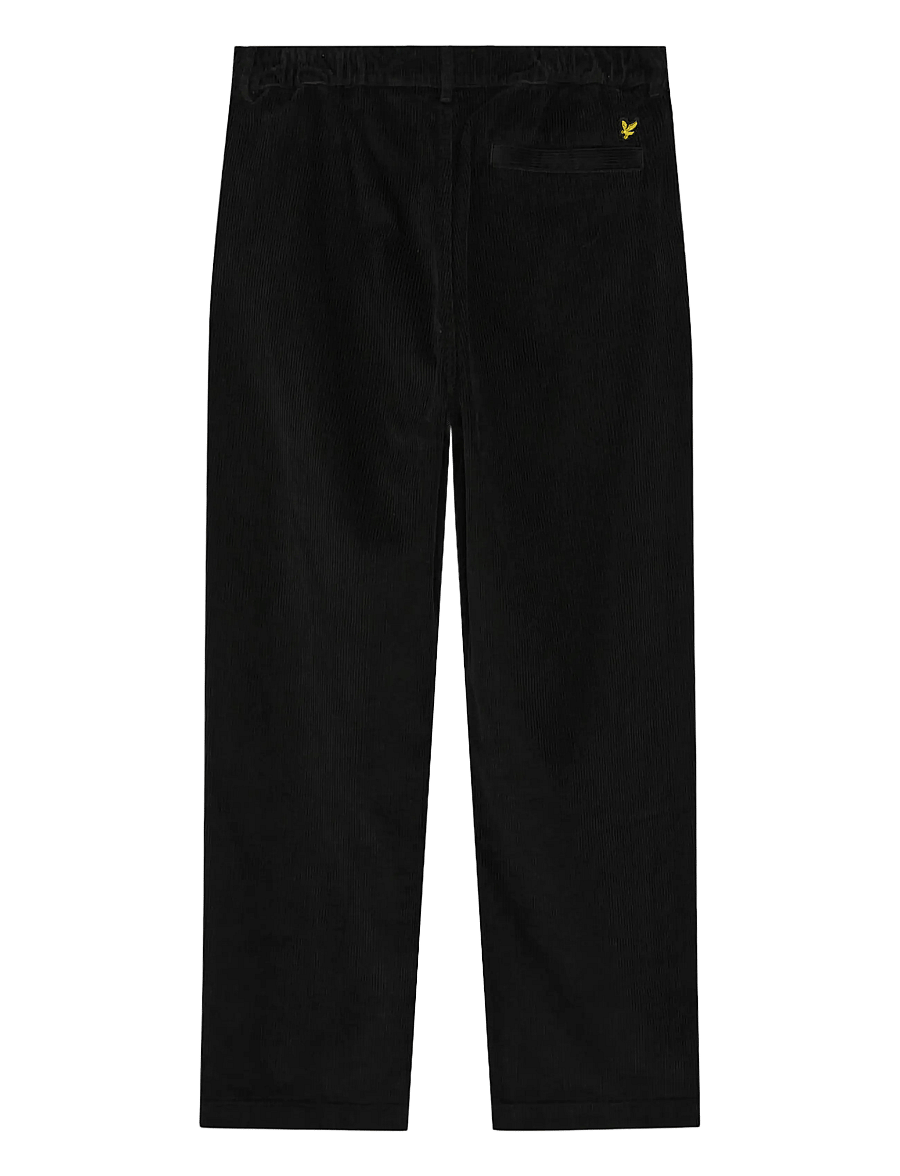 Lyle & Scott - Cord Trousers - freizeithosen - jet black - 1