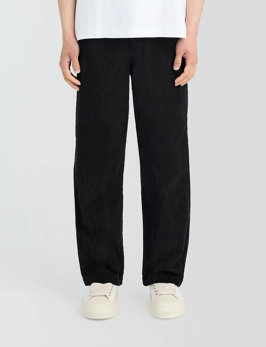 Lyle & Scott - Cord Trousers - freizeithosen - jet black - 0