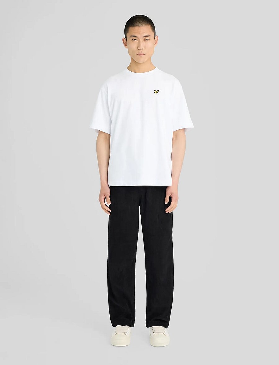 Lyle & Scott - Cord Trousers - freizeithosen - jet black - 4