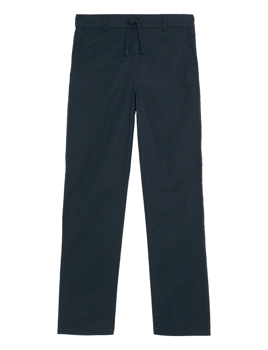 Lyle & Scott - Linen Trouser - byxor - z271 dark navy - 0