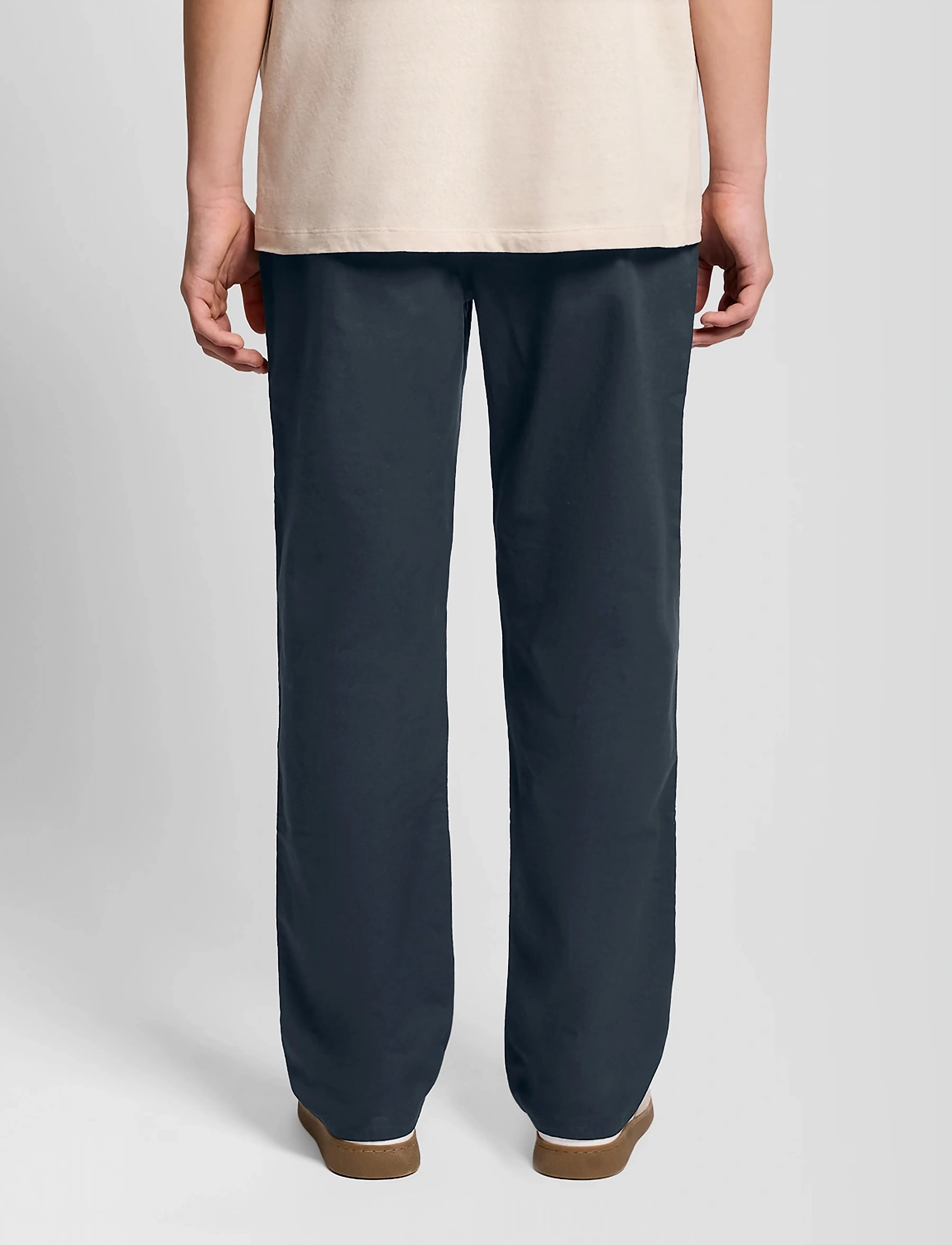 Lyle & Scott - Linen Trouser - gode sommertilbud - z271 dark navy - 2