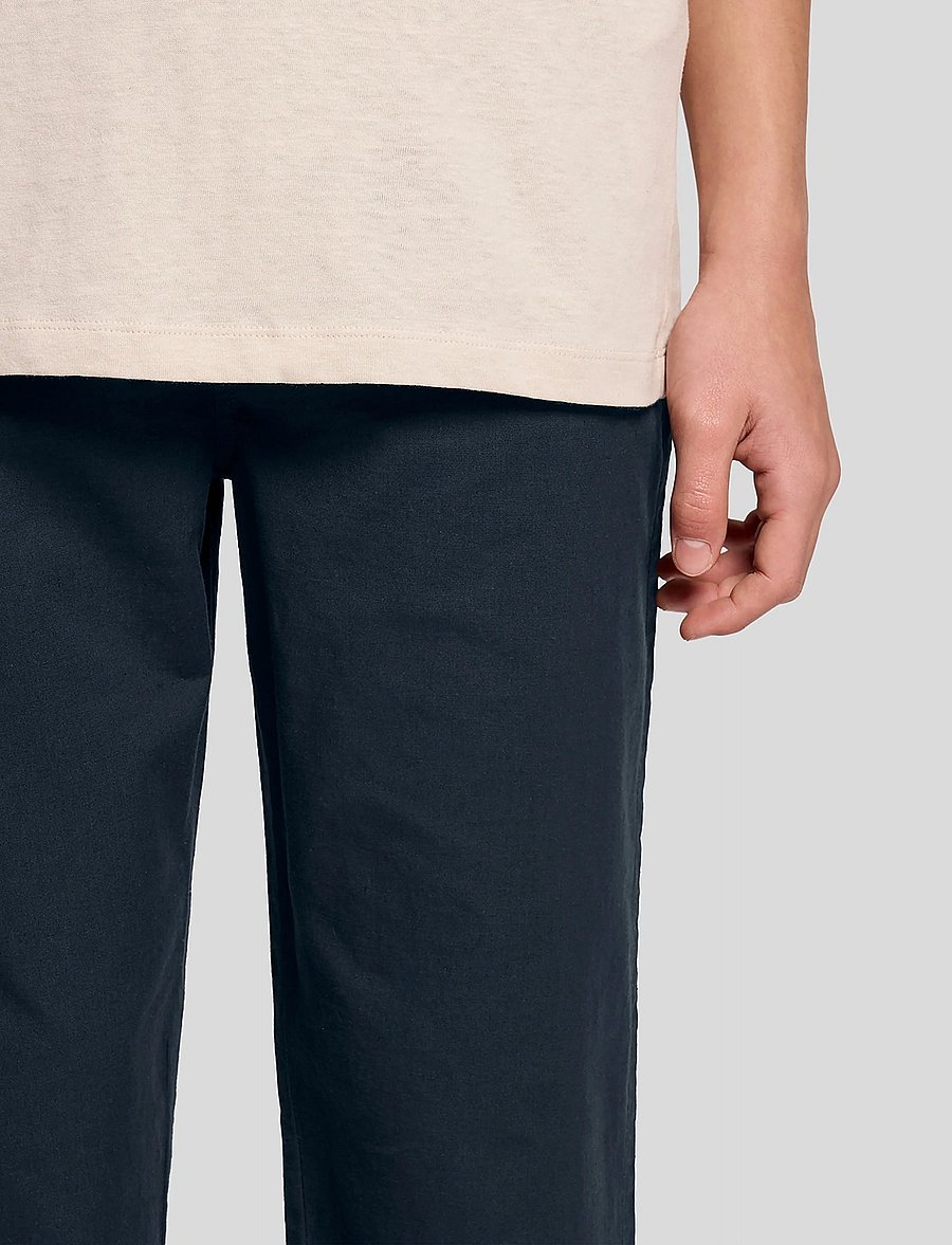Lyle & Scott - Linen Trouser - byxor - z271 dark navy - 4