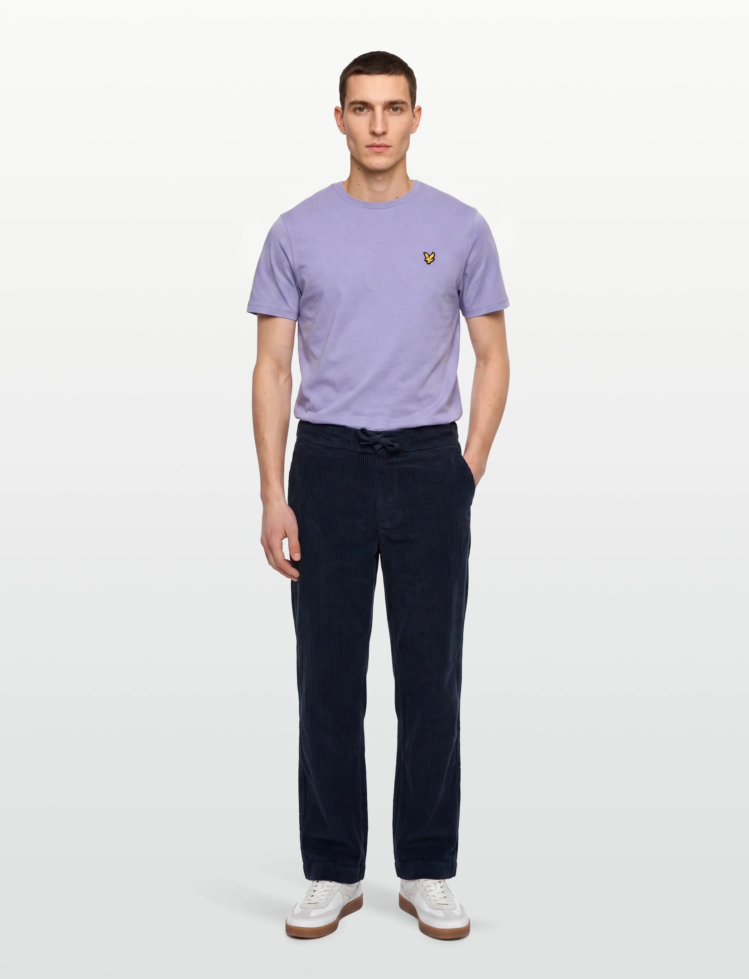 Lyle & Scott Cord Straight Leg Trousers - Bukser - DARK NAVY / navy