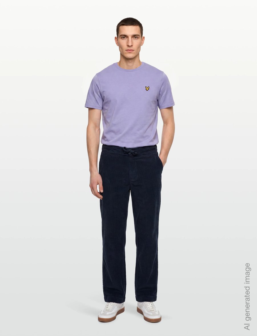Lyle & Scott - Cord Straight Leg Trousers - osta vanuse järgi - dark navy - 0