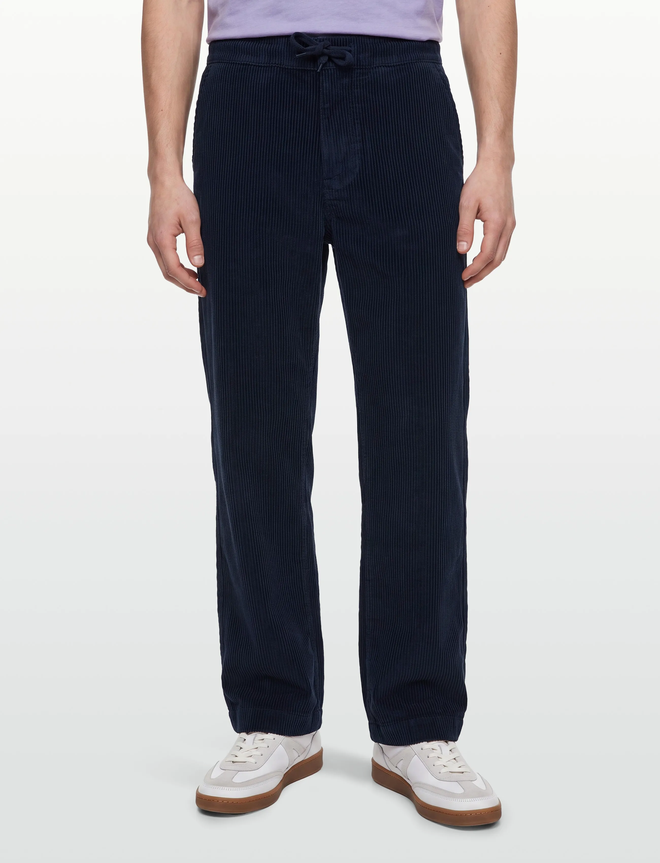 Lyle & Scott - Cord Straight Leg Trousers - trousers - dark navy - 3