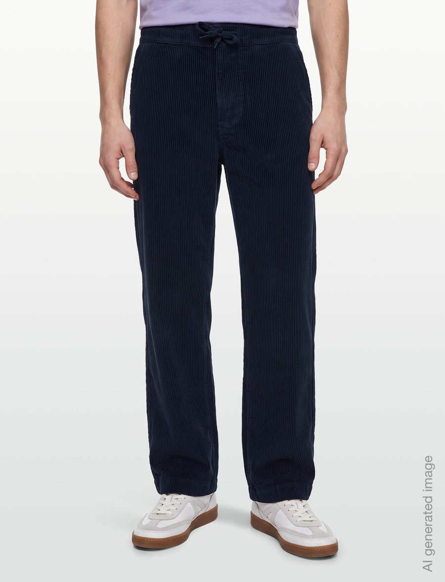 Lyle & Scott - Cord Straight Leg Trousers - osta vanuse järgi - dark navy - 3