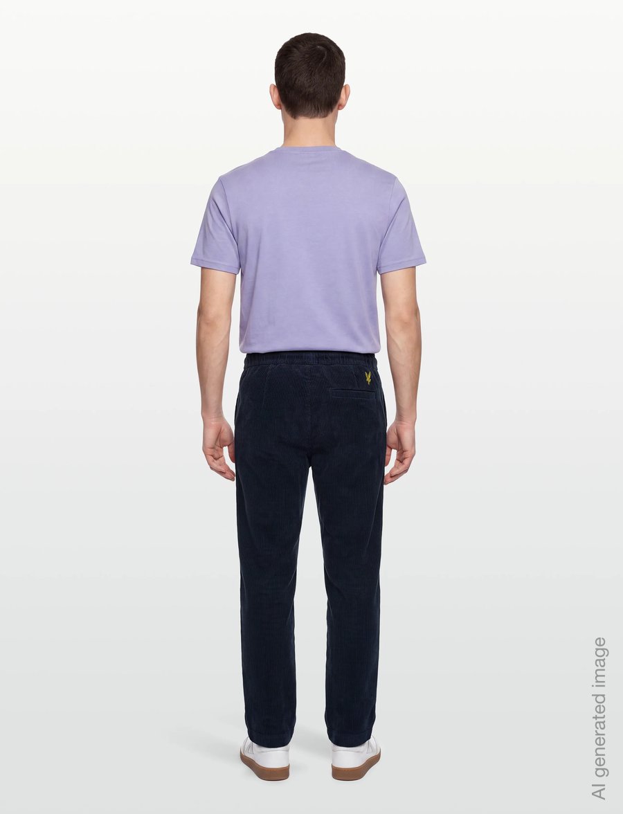 Lyle & Scott - Cord Straight Leg Trousers - osta vanuse järgi - dark navy - 4