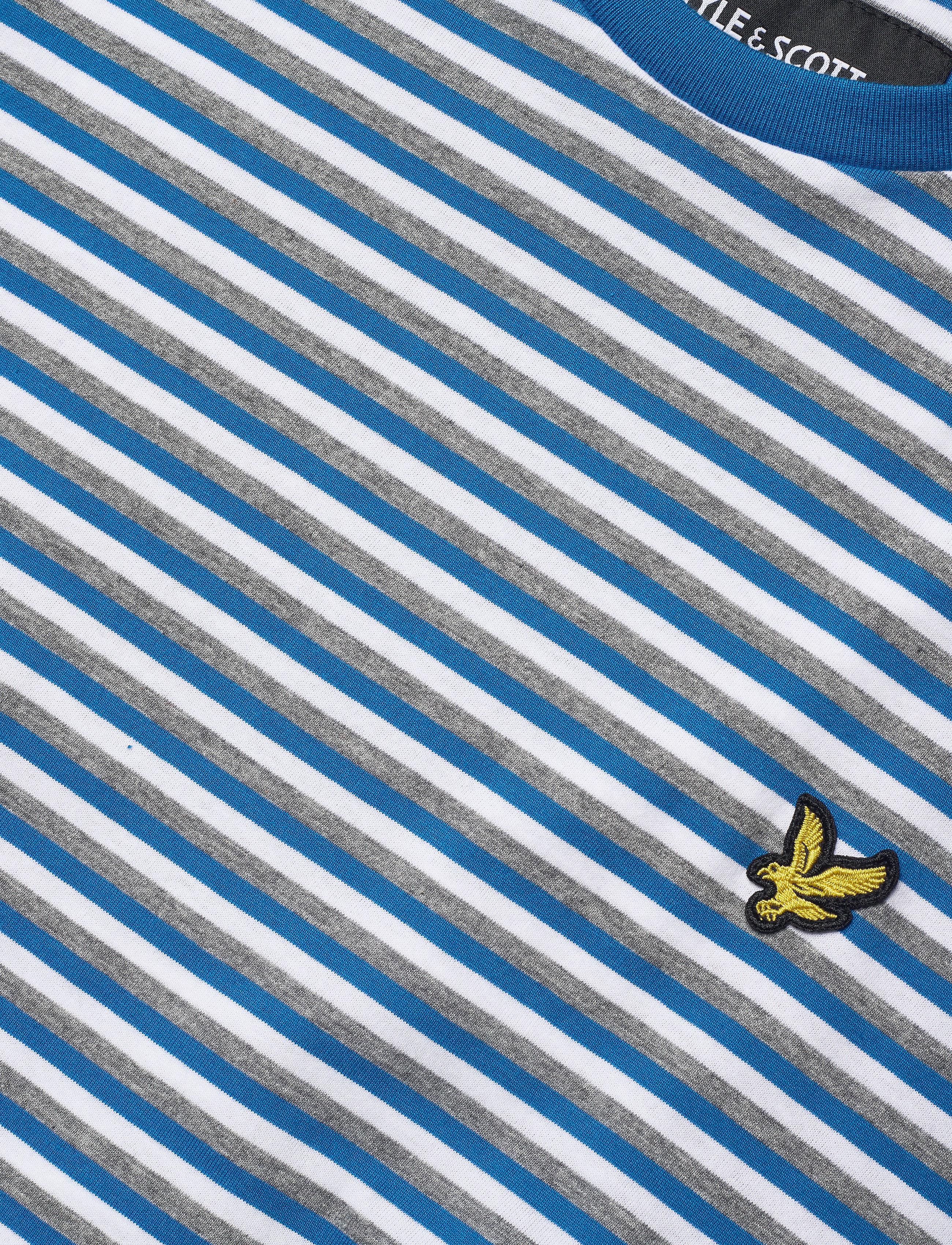 Lyle & Scott - Stripe Ringer T-Shirt - bright royal blue - 2