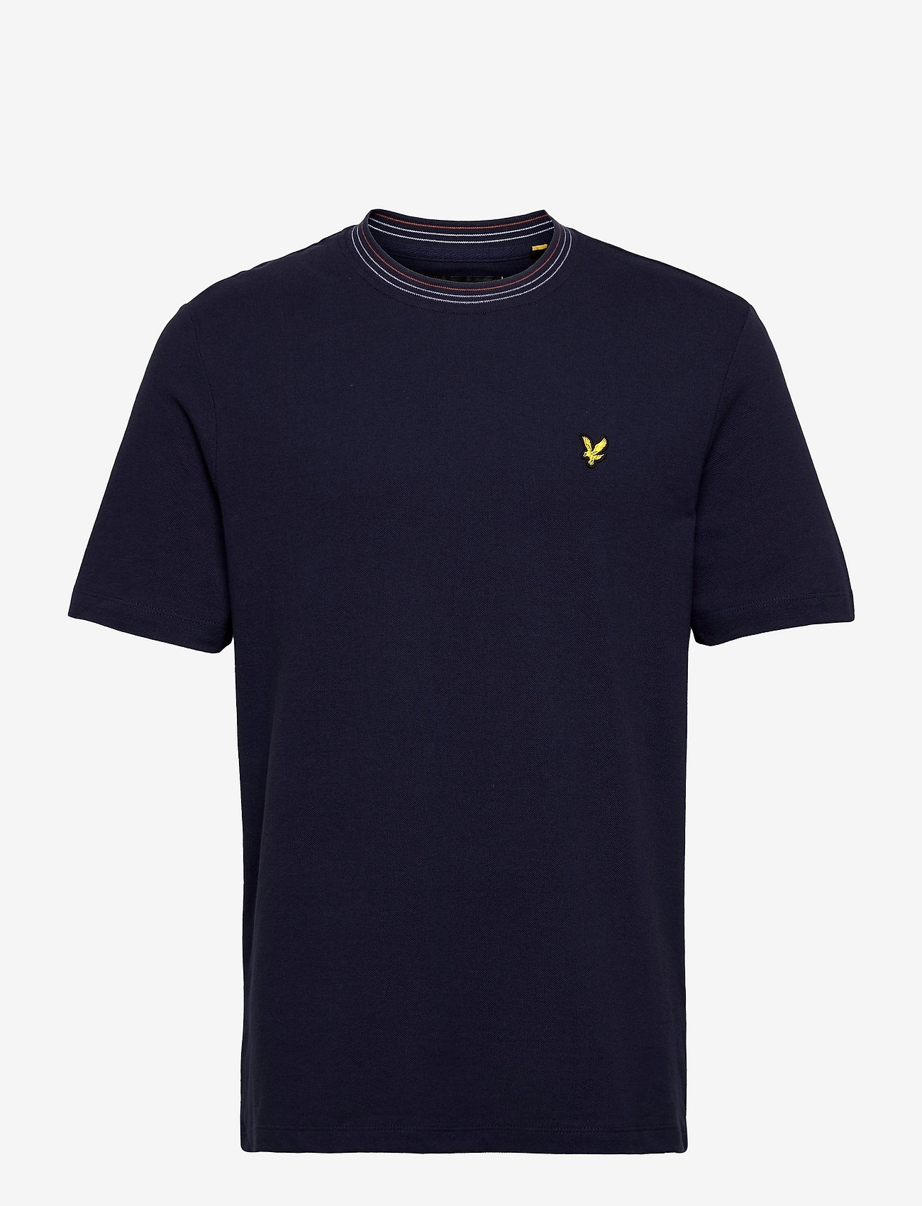 Lyle & Scott - Wide Tipped Pique T-shirt - navy - 0