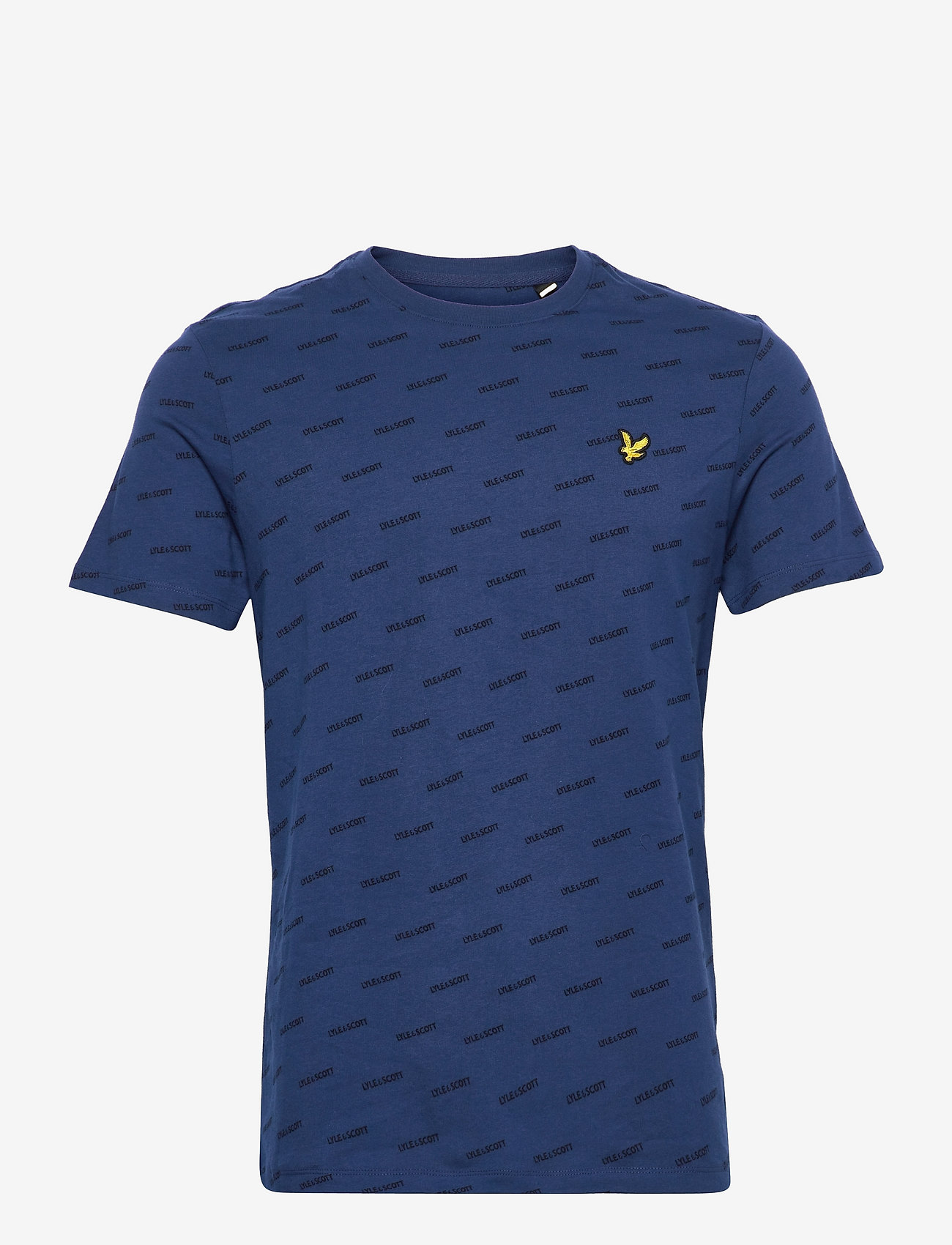 Lyle & Scott - Print T-shirt - indigo logo print - 0