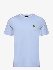 Lyle & Scott - Tipped T-shirt - alhaisimmat hinnat - w490 light blue/ white - 0
