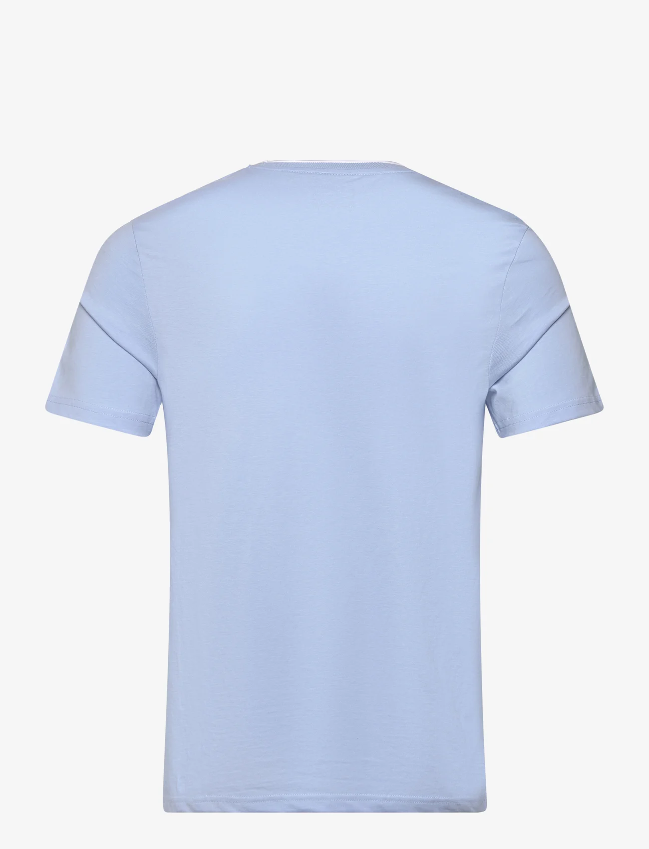 Lyle & Scott - Tipped T-shirt - alhaisimmat hinnat - w490 light blue/ white - 1