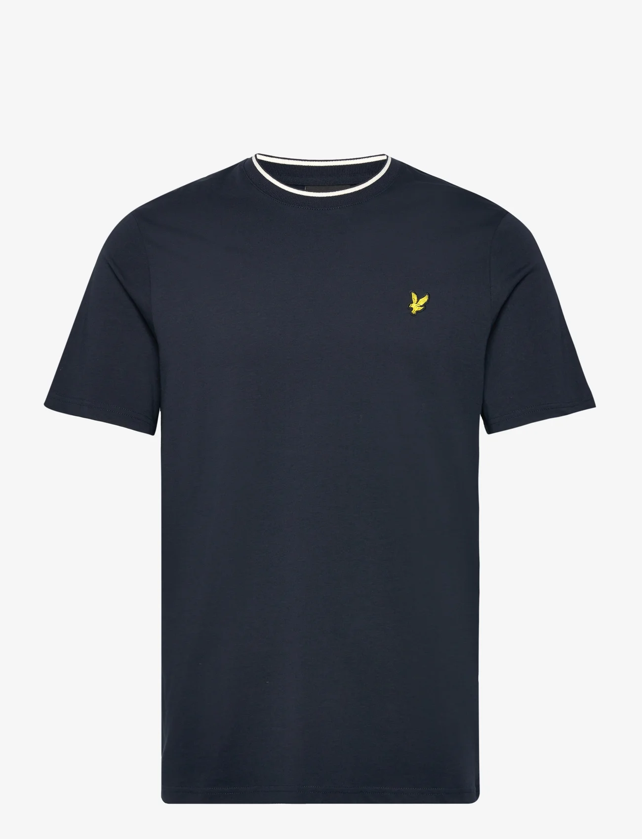 Lyle & Scott - Tipped T-shirt - kortärmade t-shirts - x295 dark navy/ chalk - 0