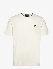 Lyle & Scott - Tipped T-shirt - kortärmade t-shirts - x296 chalk/ gunmetal - 0