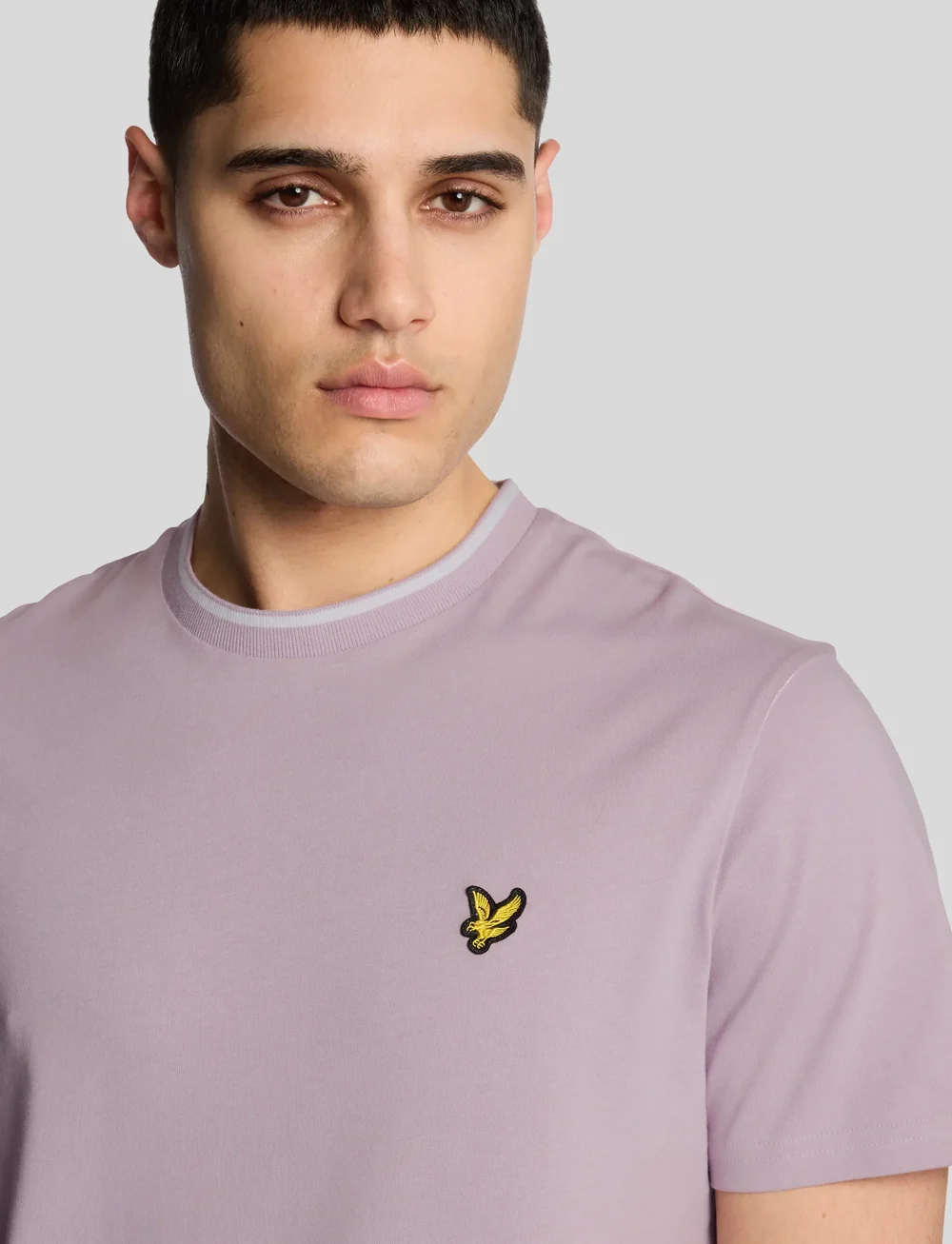 Lyle & Scott - Tipped T-shirt - short-sleeved t-shirts - x809 iris/ white - 5