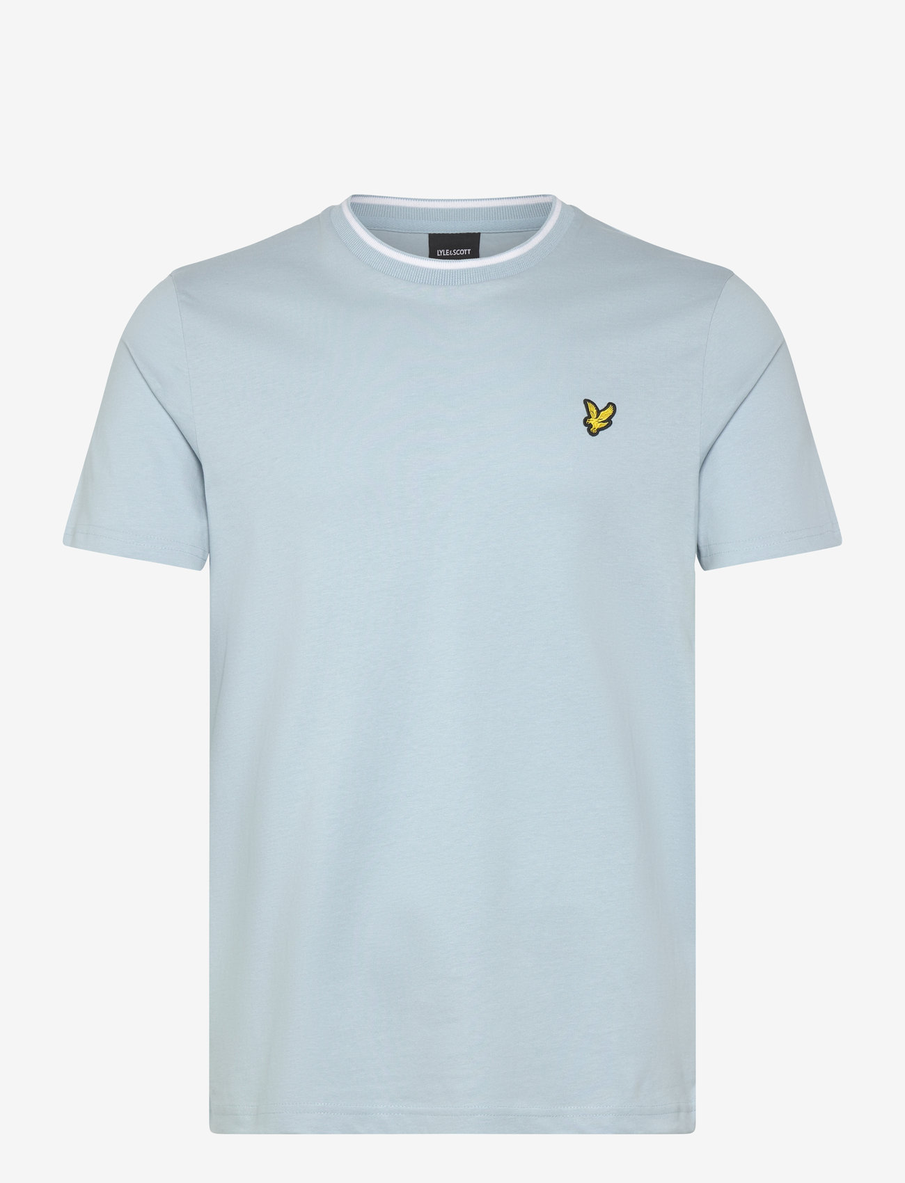 Lyle & Scott - Tipped T-shirt - kortærmede t-shirts - x810 fresh water/ white - 1