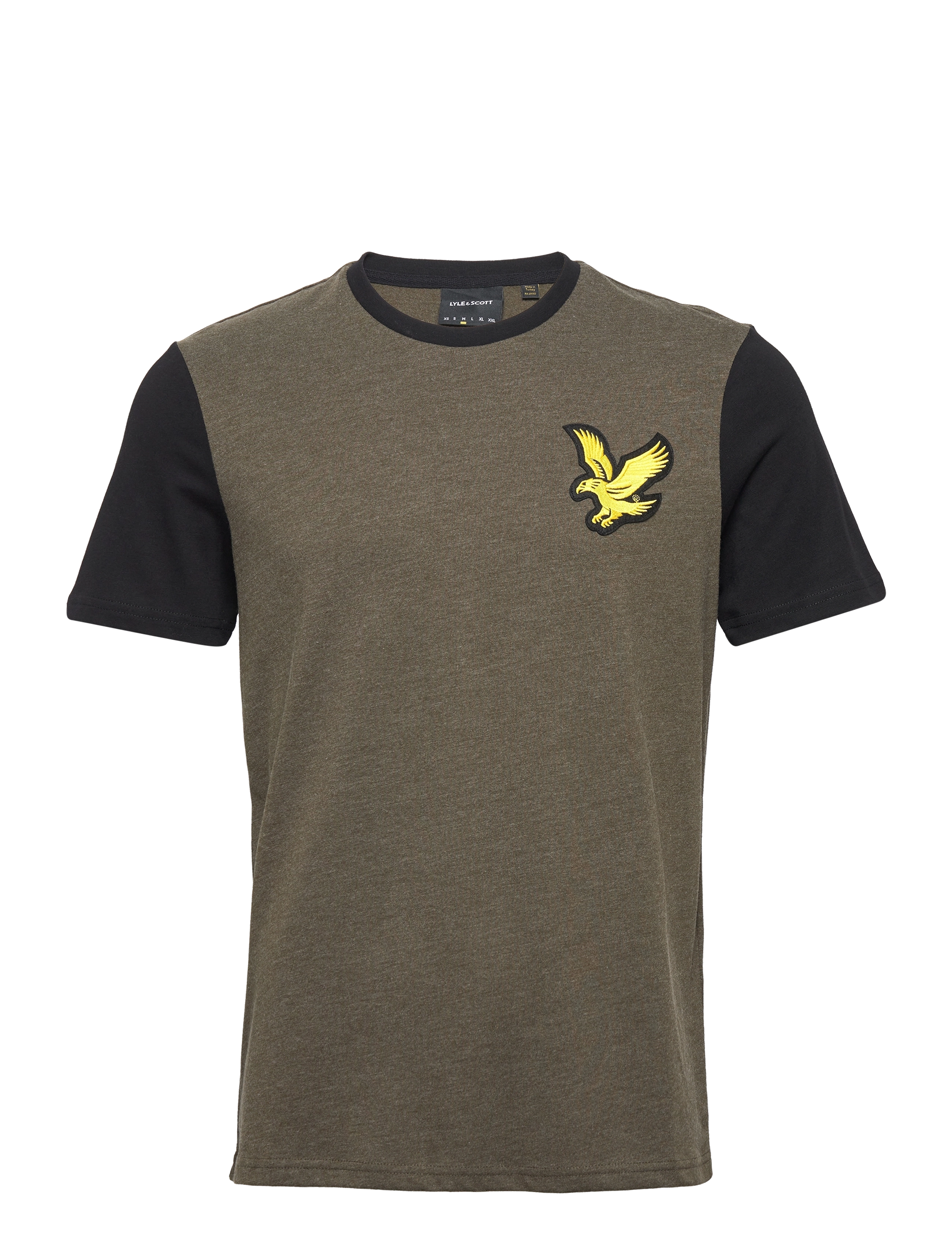 Lyle & Scott - Block Marl Tshirt - olive marl/jet black - 0