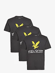 Lyle & Scott - 3 Pack Printed T-Shirt - laisvalaikio marškinėliai - granite - 0