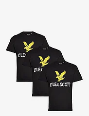 Lyle & Scott - 3 Pack Printed T-Shirt - tavalised t-särgid - nero - 0