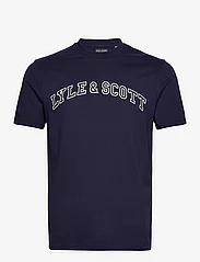 Lyle & Scott - Collegiate T-Shirt - alhaisimmat hinnat - navy - 0
