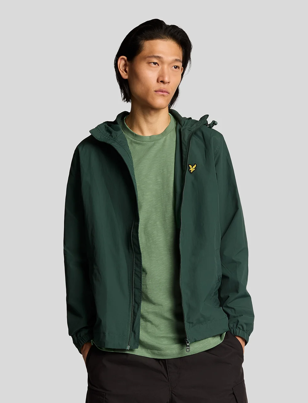 Lyle & Scott - SLUB T SHIRT - short-sleeved t-shirts - x576 smoke green - 0