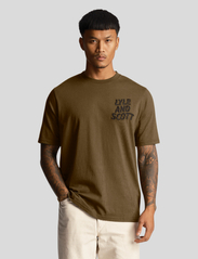 Lyle & Scott - Ripple Logo T-Shirt - laveste priser - w485 olive - 2