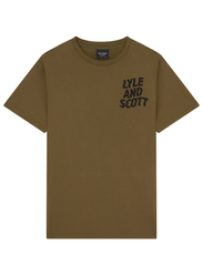 Lyle & Scott - Ripple Logo T-Shirt - laveste priser - w485 olive - 6