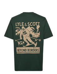 Lyle & Scott - Skier Graphic T-Shirt - alhaisimmat hinnat - w486 dark green - 5